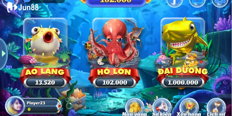 Bắn Cá Thần Tài Là Gì? Hoá Thân Thành Ngư Dân Chinh Phục Đại Dương Tại Jun88 3 Các cấp độ bắn cá