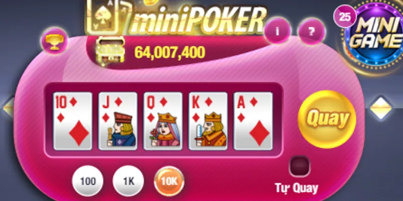 Kinh nghiệm chơi Mini Poker – cách săn hũ lớn dễ thành công 2 Quy tắc chơi Mini Poker rõ ràng và dễ tiếp cận