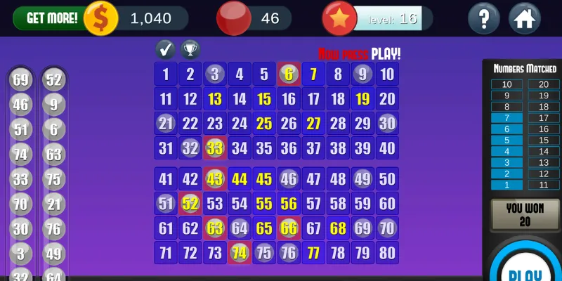 Phân tích cơ hội trúng thưởng và tỷ lệ thưởng của Keno